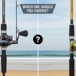Graphite vs fiberglass surf rod bending comparison on beach